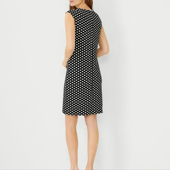 Ann Taylor Polka Dot Shift Dress Size 4P - Picture 2 of 6